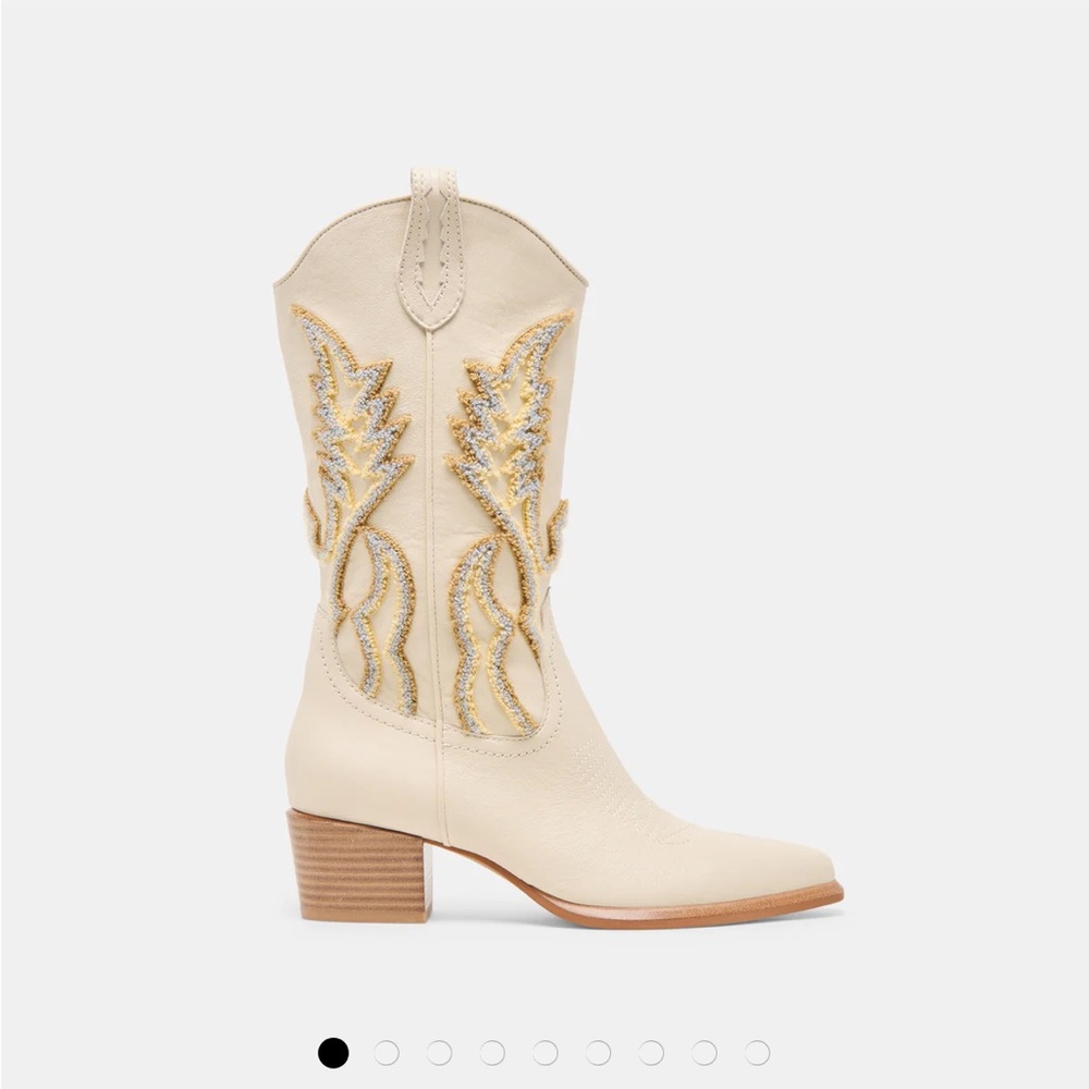 Dolce Vita Vila Ivory Heeled Boots- worn once! Like new!